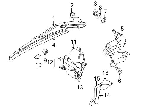 1999 Dodge Durango Wiper Arm Nut Diagram for 6507801AA