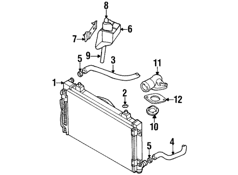 2002 Chrysler Prowler Upper Hose Diagram for 4865018AA