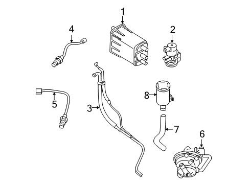 2006 Dodge Dakota Vapor Canister Diagram for 4891775AA