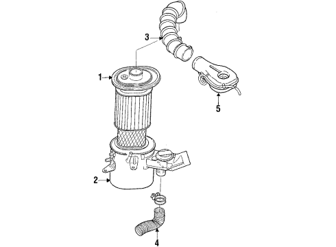 1984 Dodge Aries Air Intake Diagram 2 - Thumbnail