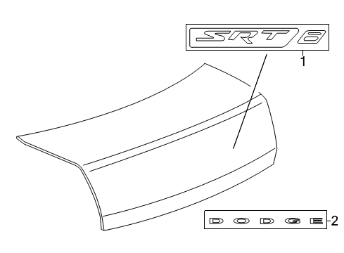 2008 Dodge Challenger Nameplate, Rear Diagram for 68060397AA