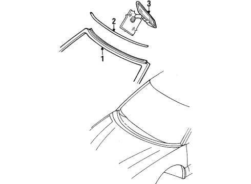 1999 Chrysler Sebring Mirror Inside, Rear Diagram for 4658500AB