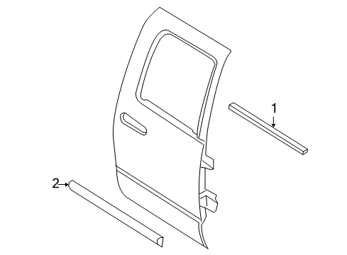 2006 Dodge Ram 1500 Belt Molding, Rear Diagram for 55277028AF