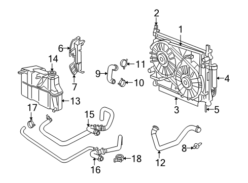 2007 Dodge Charger Outlet Hose Clamp, Lower Diagram for 55037660AA