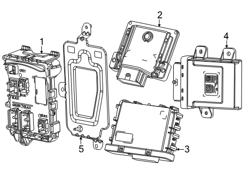 2025 Ram 1500 Bracket - Controller Diagram for 68454514AA