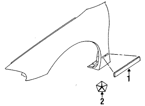 1996 Dodge Avenger Exterior Trim - Fender Diagram