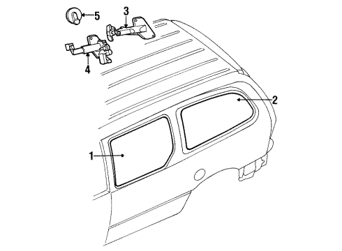 1996 Dodge Caravan Actuator Retainer Diagram for 4882230