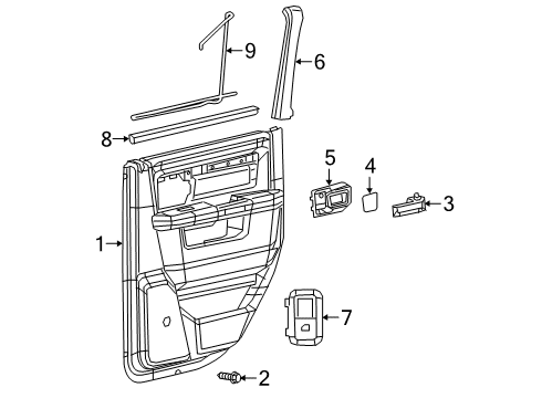 2025 Ram 3500 Lamp Map Pocket LED Rear Diagram for 68367049AC