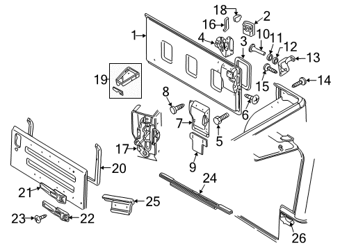 1998 Jeep Wrangler Seal Strip Retainer Diagram for 55176738AA