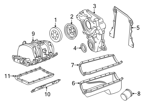1994 Dodge Ram 3500 Manifold Gasket Diagram for 4741732AB