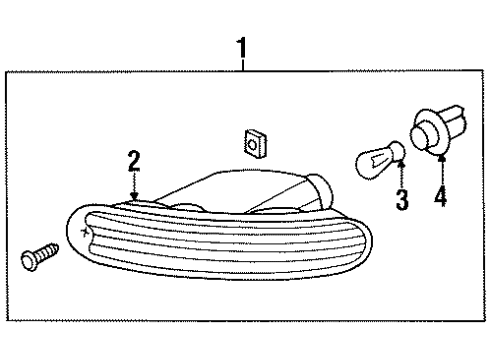 1997 Chrysler Sebring Parking Lamp Diagram for MR296330