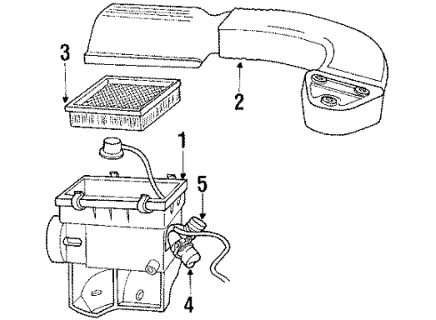 1989 Dodge Dakota Fuel Filter Diagram for 4443453