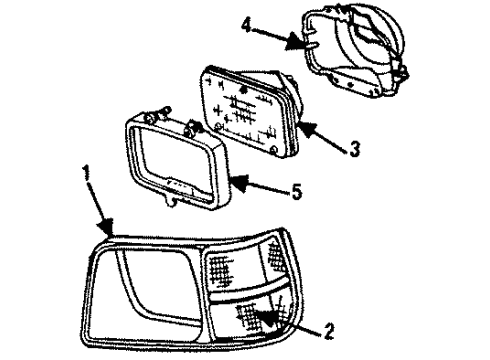 1988 Dodge Aries Lens Diagram for 4321740