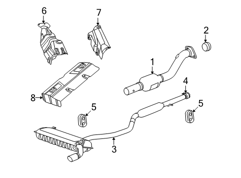 2012 Jeep Patriot Muffler & Pipe Diagram for 5147217AC