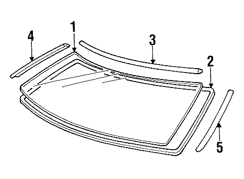 1990 Dodge Colt Glass - Windshield Diagram 2 - Thumbnail