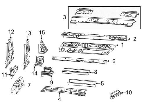 2019 Ram ProMaster 2500 Pillar Reinforcement, Inner Passenger Side Diagram for 68165156AB