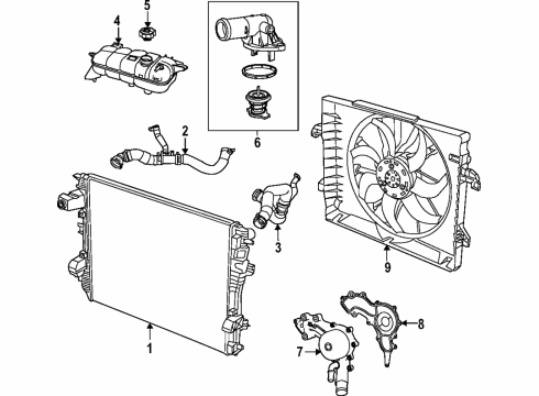 2024 Ram 1500 Auxiliary Radiator Diagram for 68332878AB
