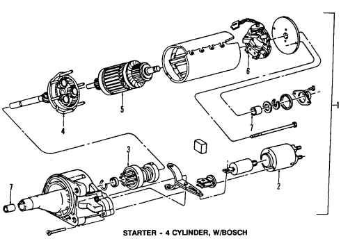 1987 Dodge Dakota Starter Diagram for 4671130