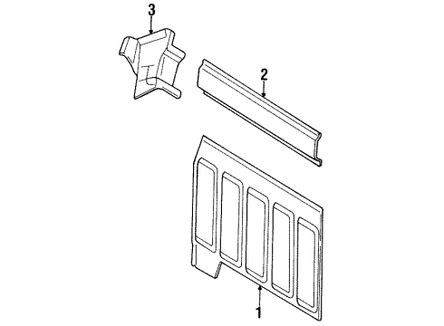 1996 Dodge Ram 2500 Lower Reinforcement Diagram for 55274629