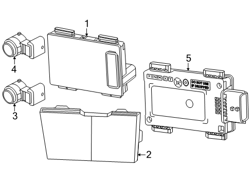 2025 Ram 1500 Sensor - Parking Assist Diagram for 68714101AA