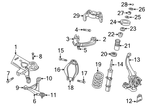 2001 Chrysler Sebring Ball Joint, Rear Upper Diagram for 4879321AC
