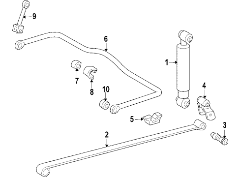 2005 Dodge Sprinter 2500 Stabilizer Bar Bracket, Rear Diagram for 5132783AA