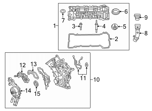 2015 Dodge Charger Valve & Timing Covers Diagram