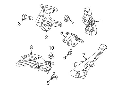 2011 Ram Dakota Mount Bracket, Passenger Side Diagram for 52013522AB