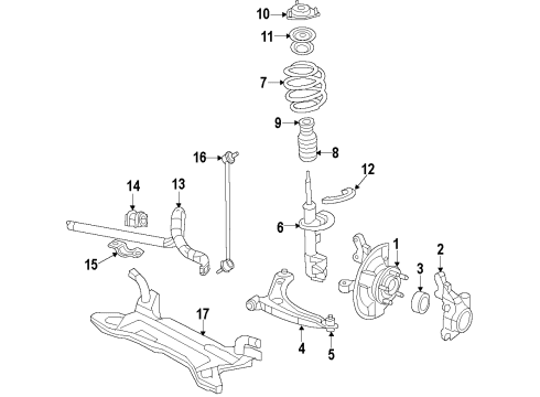 2010 Dodge Caliber Coil Spring, Front Diagram for 68061837AA