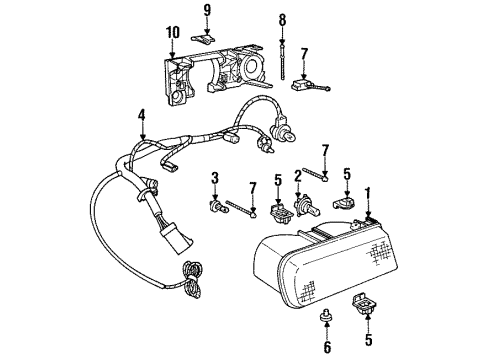 1992 Dodge Daytona Bulbs Diagram
