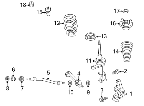 2003 Dodge Intrepid Knuckle, Front Driver Side Diagram for 4879413AA