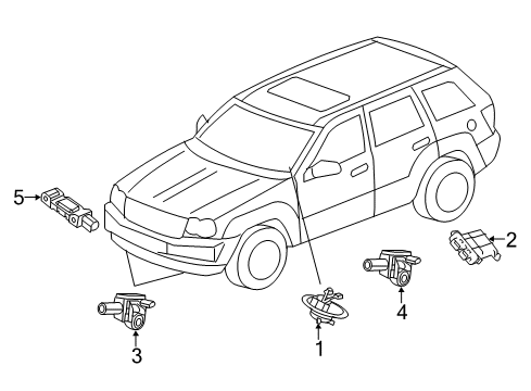 2011 Dodge Durango Clockspring, Beige Diagram for 1HE80XTWAH