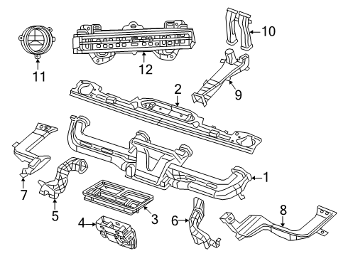 2025 Jeep Gladiator Ducts Diagram