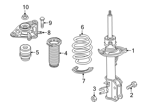 2017 Jeep Compass Spring, Rear Diagram for 68284140AB