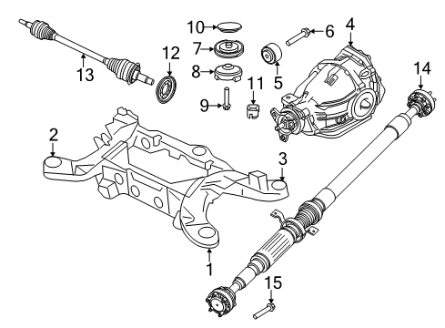 2022 Dodge Charger Differential Assembly, Rear Diagram for 68185924AG