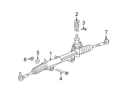 2005 Dodge Durango Outer Tie Rod Diagram for 52855190AC