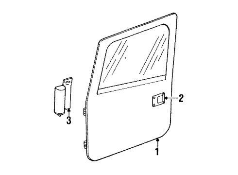 1989 Jeep Wrangler Door & Components Diagram 2 - Thumbnail