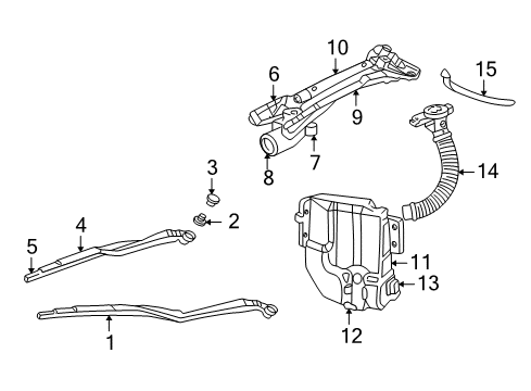 1998 Chrysler Concorde Washer Pump Diagram for 5015937AA