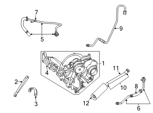 2005 Chrysler PT Cruiser Turbocharger & Components Diagram 2 - Thumbnail