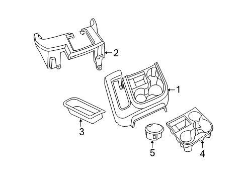 2007 Dodge Ram 2500 Liner, Front Diagram for 5KK92DX9AB
