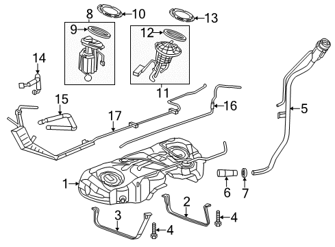 2012 Chrysler 300 Module - Fuel Pump/Level Unit Diagram for 5136022AM
