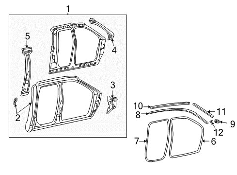 2003 Dodge Ram 1500 Upper Seal Diagram for 55275616AC