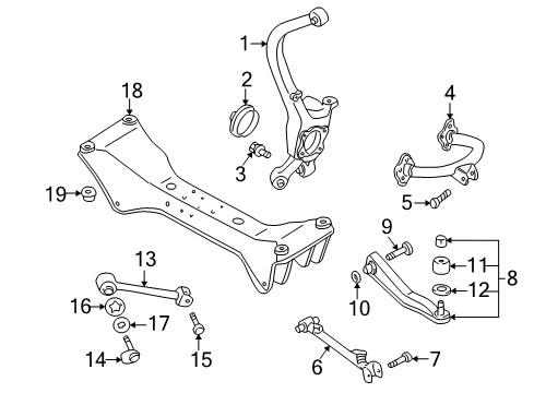 2002 Chrysler Sebring Hub Cap, Rear Diagram for MB864970