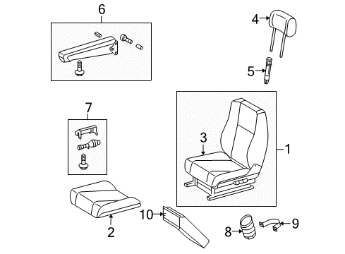 2005 Dodge Sprinter 2500 Cup Holder, Front Diagram for 1AQ31CSSAA