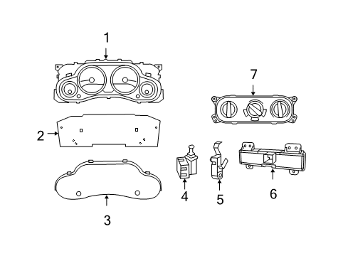 2010 Jeep Wrangler Instrument Cluster Diagram for 68055902AC