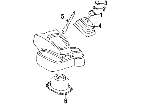 2002 Dodge Ram 2500 Shift Boot Diagram for 52107614AC