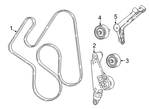 2021 Jeep Gladiator Belts & Pulleys Diagram