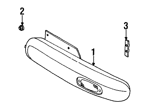 2002 Chrysler Prowler License Bracket Diagram for 4815770AB