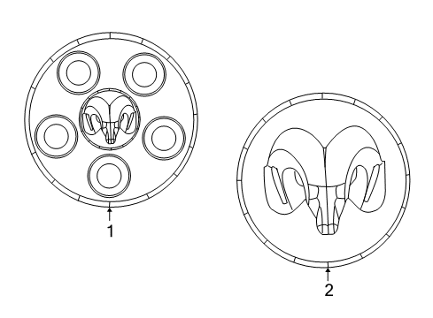 2007 Dodge Nitro Center Cap Diagram for XG80PAKAA