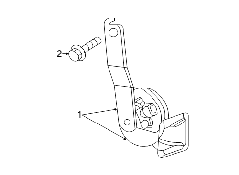 2013 Dodge Avenger High Note Horn Diagram for 5026987AA